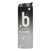 Ademzwarte thermische tuimelaar thermosbeker (Gedraaid links)