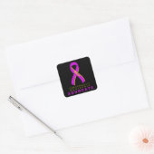 Adenomyosis Advocate Black Square Sticker (Envelop)