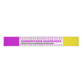 Adenomyosis Awareness Pattern Ribbon Grosgrain Lint (Voorkant)