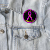 Adenomyosis Warrior Ribbon Black Button (In situ)