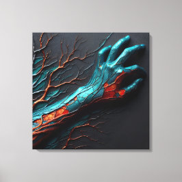 Aderen van veerkracht - AI Out Of Bounds Canvas Afdruk