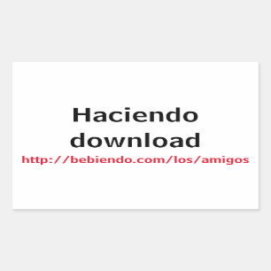 Adesivo bebiendo con los amigos rechthoekige sticker