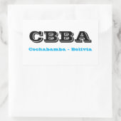 Adesivo CBBA Cochabamba Bolivia Rechthoekige Sticker (Tas)