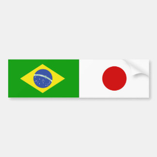 ADESIVO DE CARRO BANDEIRAS BRASIL e JAPÃO Bumpersticker
