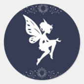Adesivo de fada redondo ronde sticker (Voorkant)