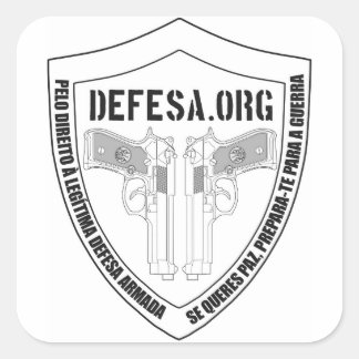 Adesivo DEFESA.ORG Logo Vierkante Sticker