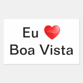 Adesivo eu amo Boa Vista Rechthoekige Sticker