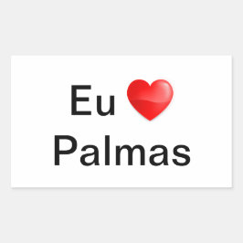 Adesivo eu amo Palmas Rechthoekige Sticker