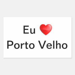 Adesivo eu amo Porto Velho Rechthoekige Sticker