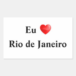 Adesivo eu amo Rio de Janeiro Rechthoekige Sticker