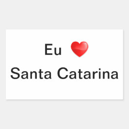 Adesivo eu amo Santa Catarina Rechthoekige Sticker