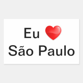 Adesivo eu amo São Paulo Rechthoekige Sticker