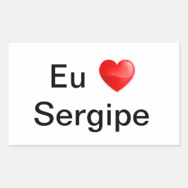 Adesivo eu amo Sergipe Rechthoekige Sticker