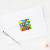 adesivo hippie vierkante sticker (Envelop)