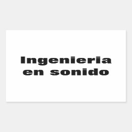 Adesivo ingenieria en sonido rechthoekige sticker