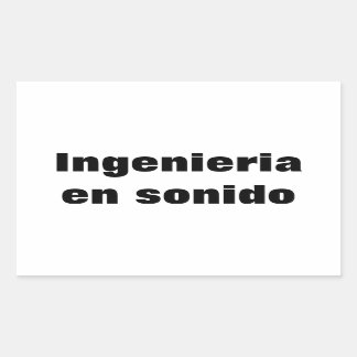 Adesivo  ingenieria en sonido rechthoekige sticker