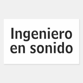 Adesivo ingeniero en sonido rechthoekige sticker