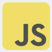 Adesivo Javascript Vierkante Sticker (Voorkant)
