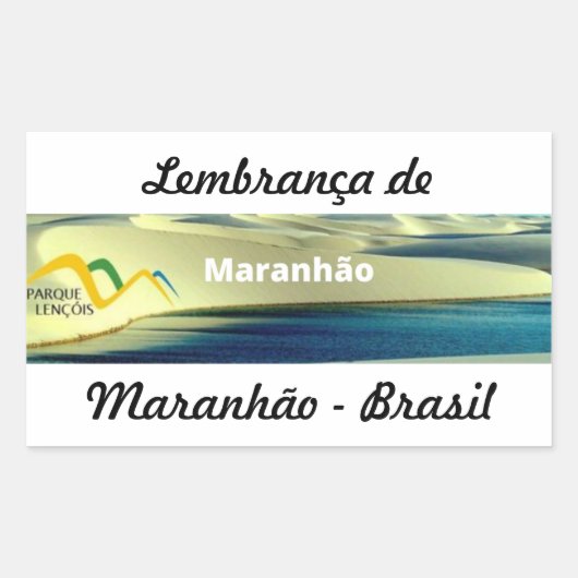 Adesivo lembrança de Maranhão Rechthoekige Sticker (Voorkant)