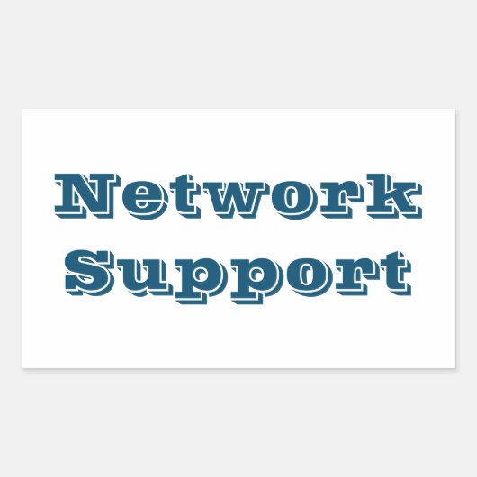 Adesivo network support rechthoekige sticker (Voorkant)