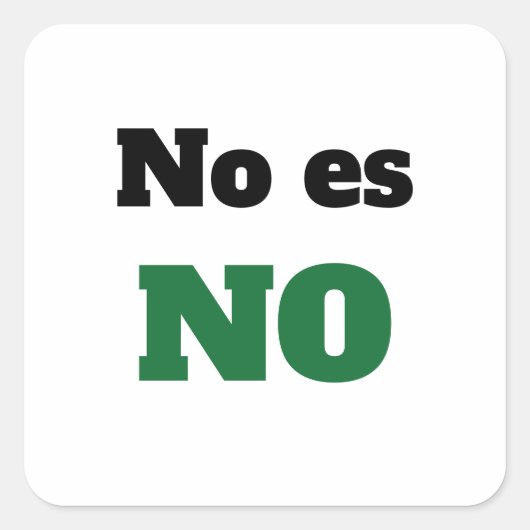 Adesivo No es NO Vierkante Sticker (Voorkant)
