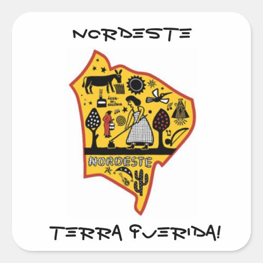 ADESIVO NORDESTE VIERKANTE STICKER (Voorkant)
