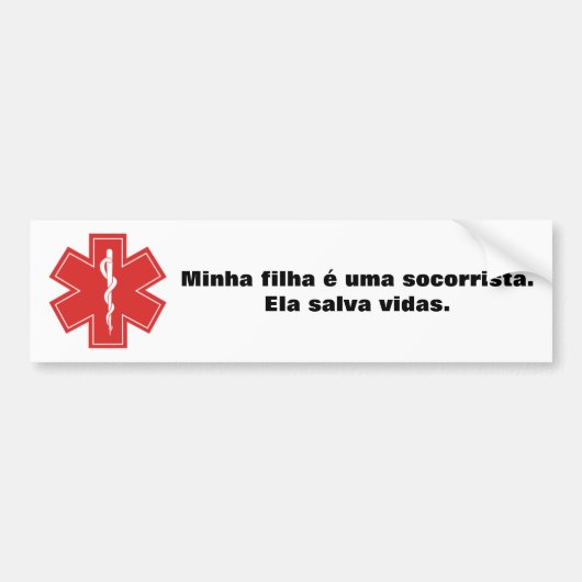 Adesivo para carro de mãe de socorristas. bumpersticker (Voorkant)