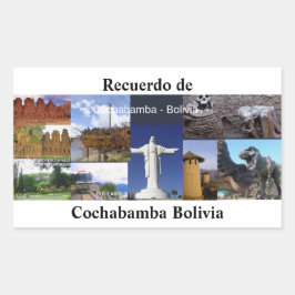 Adesivo recuerdo de Cochabamba Boilivia Rechthoekige Sticker