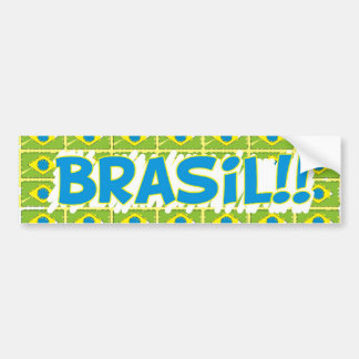 Adesivo retangular "Brasil na copa" Bumpersticker