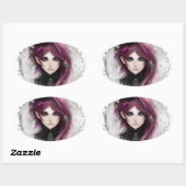 Adesivo RPG elfa maga Ovale Sticker (Vel)