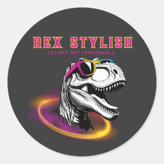 Adesivo T-Rex Fashion Ronde Sticker