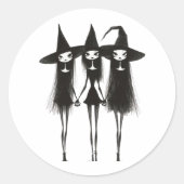 adesivos bruxas ronde sticker (Voorkant)