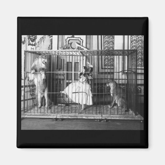 Adgie en haar getrainde leeuwen1897 magneet (Voorkant)