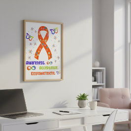 ADHD Advocacy Ribbon Perfect Poster