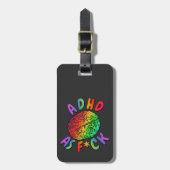 ADHD als F*ck Rainbow Brain Bagagelabel (Voorkant verticaal)