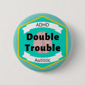 ADHD Autistic Pride Ronde Button 5,7 Cm (Voorkant)