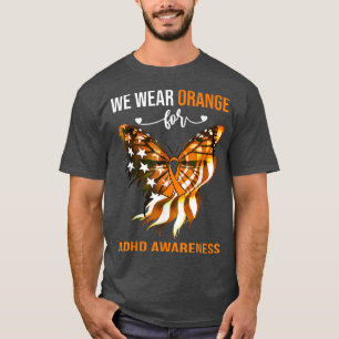ADHD Awareness 4 juli Oranje Butterfly T-shirt