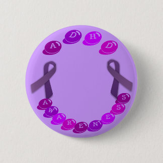 ADHD Awareness-knop (aanpasbaar) Ronde Button 5,7 Cm