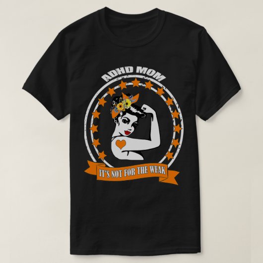 Adhd Awareness Mam Warrior T-shirt (Design voorkant)
