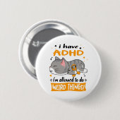ADHD Awareness Support ADHD-cadeautjes Ronde Button 5,7 Cm (Voorkant /achterkant)