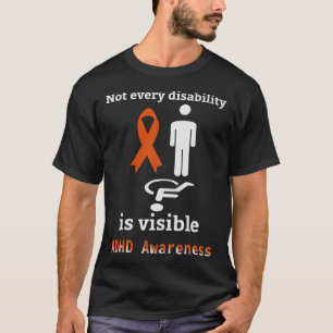 ADHD Bewustzijn Het is geen handicap Oranje linten T-shirt