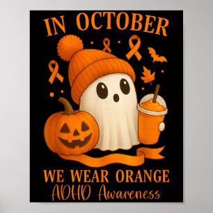 ADHD-bewustzijn in oktober dragen we oranje Hallow Poster