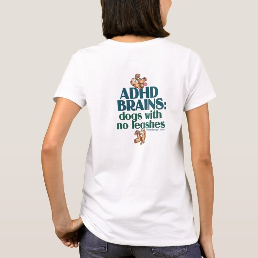 ADHD-BRAINS (achterzijde) T-shirt (Achterkant)