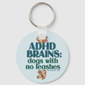 ADHD BRAINS (blauw) Sleutelhanger (Achterkant)