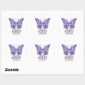 ADHD Butterfly Ronde Sticker (Vel)