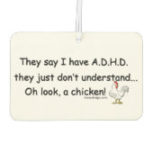ADHD Chicken Humor Luchtverfrisser (Achterkant)