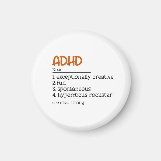 ADHD Definition Neurodiversity Awareness Magneet (Voorkant)