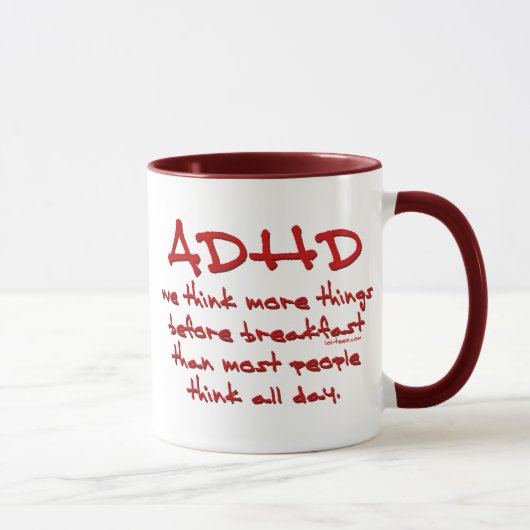 ADHD denk meer na Mok (Rechts)