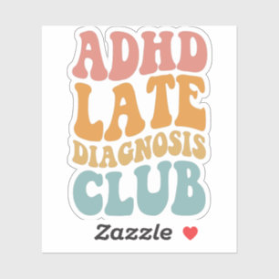AdHD-diagnostiek Club Funny Neurodiversity Gift Sticker