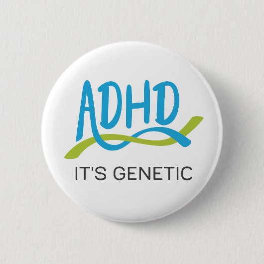 ADHD DNA - Het is Genetisch Ronde Button 5,7 Cm (Voorkant)